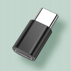 Przejściówka Micro USB na USB C 3.1 adapter nasadka czarna