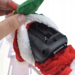 Santa climbing a rope 100 cm with music Christmas decoration