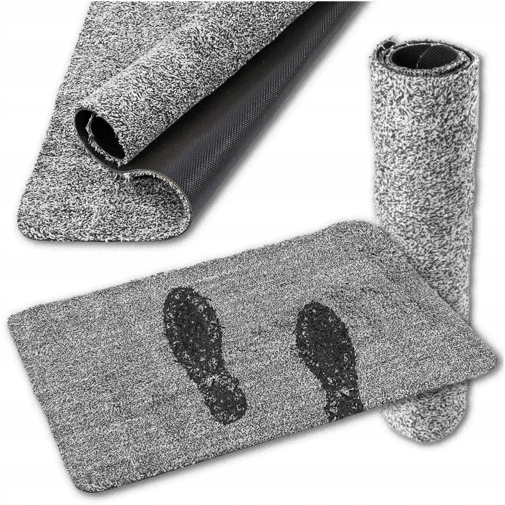 Dirt-absorbing door mat 46 x 70 grey