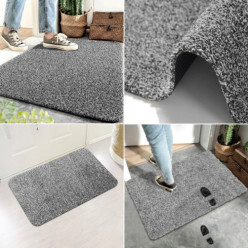 Dirt-inforcing door mat 46 x 70 grey