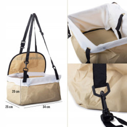 Nosičové vrecko pre psa mačka 34x25x20 3in1 béžová