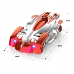 Samochód jeżdżący po ścianie zdalnie sterowany czerwony