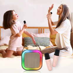Karaoke sada mikrofonů 2ks + bezdrátový reproduktor