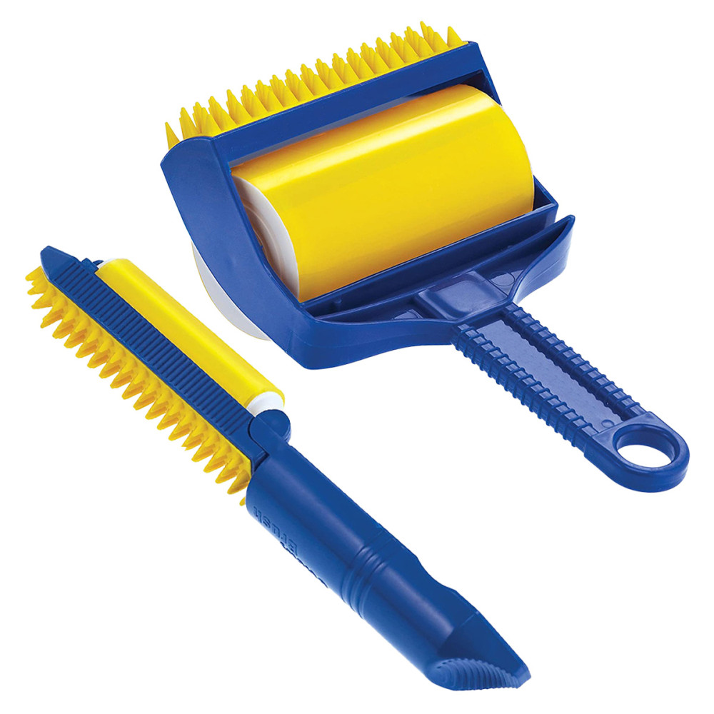 Silicone cleaning roller for pet hair clothes furniture + comb