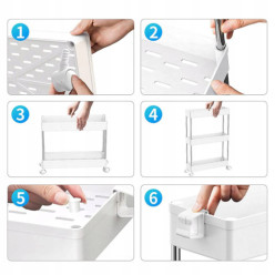 Armoire de cuisine sur roues 4 niveaux