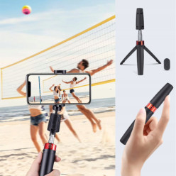 Mini statyw z pilotem bluetooth selfie stick 2w1