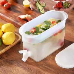Distributeur de boissons fraîches avec robinet, 3 l, transparent