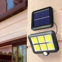 Solarlampe Bewegungsmelder Dämmerungssensor 8W 120 LED 800 lm