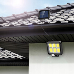Solarlampe Bewegungsmelder Dämmerungssensor 8W 120 LED 800 lm