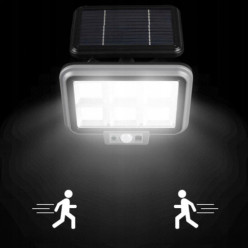 Solarlampe Bewegungsmelder Dämmerungssensor 8W 120 LED 800 lm