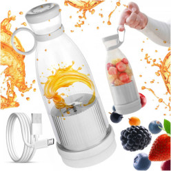 Mini blender butelka na wodę przenośny 300ml biały