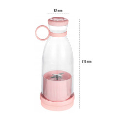 Mini blender butelka na wodę przenośny 300ml różowy