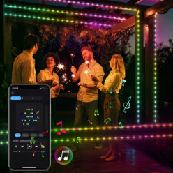 LED smart sapin de Noël lumières 15m 150 diodes application bluetooth USB