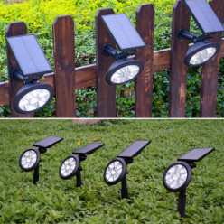 Lampa solarna ogrodowa RGB IP55 42 cm zawieszana wbijana