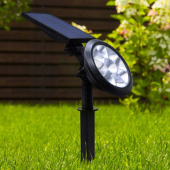 Lampa solarna ogrodowa RGB IP55 42 cm zawieszana wbijana