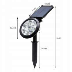 RGB solar garden lamp IP55 42 cm hanging ground spike