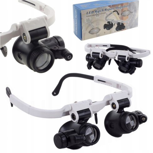 loupe avec lumière LED jusqu'à 23x réglable