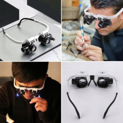 loupe avec lumière LED jusqu'à 23x réglable