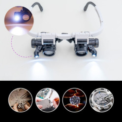 loupe avec lumière LED jusqu'à 23x réglable