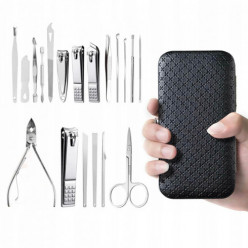 Zestaw do manicure pedicure paznokci 20 elementów przybornik