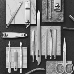 Zestaw do manicure pedicure paznokci 20 elementów przybornik