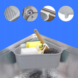 organisateur de cuisine en coin avec égouttoir et filtre à ventouse