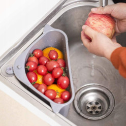 organisateur de cuisine en coin avec égouttoir et filtre à ventouse