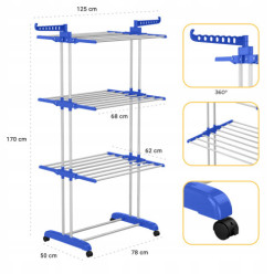 Suszarka na pranie stojąca do ubrań składana XXL + 20 klamerek
