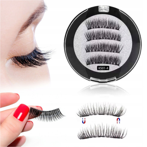 Sztuczne rzęsy magnetyczne 3d 13mm 27mm magnesy bez kleju