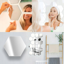 Miroir à bâton 12 pièces hexadécimal décoratif