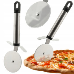 Round stainless steel pizza cutter