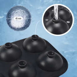 Plateau de moule à glace en silicone 6 boules de glace pour cocktails