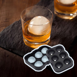 Silicone ice mould tray 6 ice balls for drinks cocktails
