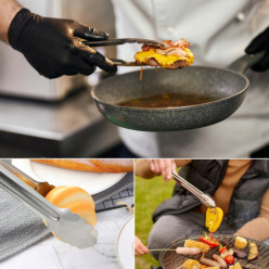 Pinces de cuisine en métal ensemble 2 pièces grandes et petites