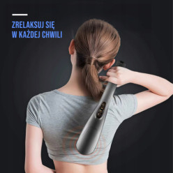 Masażer do ciała pleców bezprzewodowy 6 głowic LCD z funkcją grzania