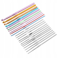 Zestaw do szydełkowania 22 elementy etui