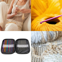 Zestaw do szydełkowania 22 elementy etui