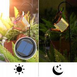 LED solaire pot de lumière pot d'arrosage pour le jardin et la terrasse