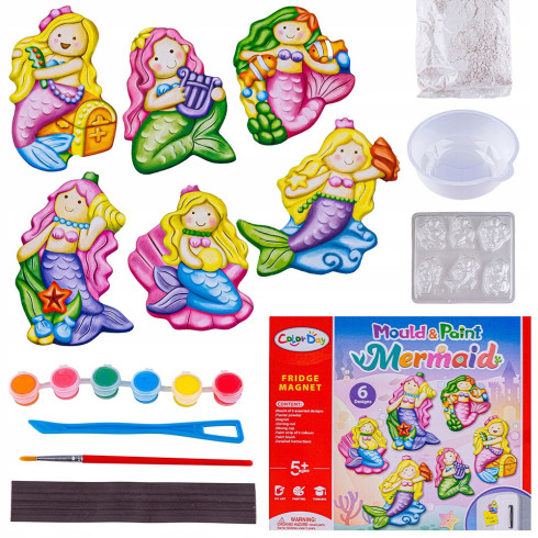 Magnesy DIY syrenki zestaw kreatywny do malowania