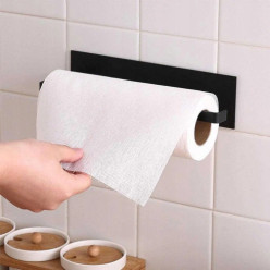 Porte serviette en papier de cuisine rack mat noir