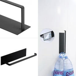 Uchwyt wieszak na ręcznik papierowy kuchenny czarny mat