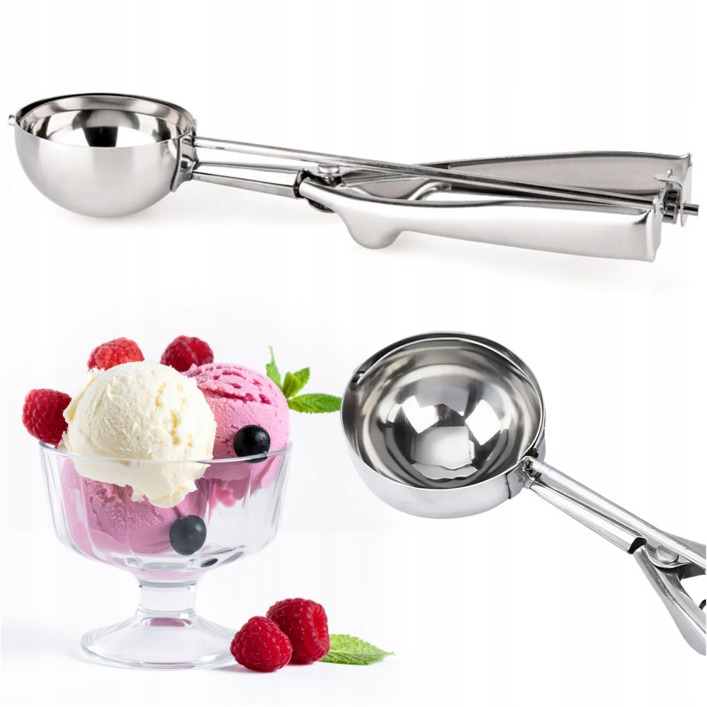 Łyżka do lodów gałkownica do ryżu kaszy ziemniaków stalowa