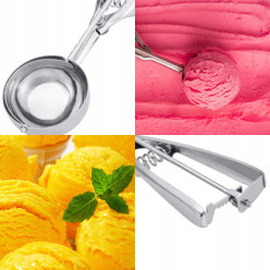 Łyżka do lodów gałkownica do ryżu kaszy ziemniaków stalowa