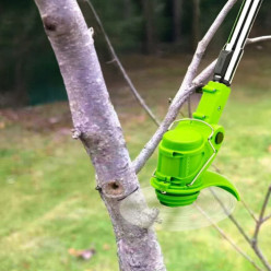 Kosiarka do trawy bezprzewodowa z regulowaną głowicą i drążkiem 12V 2 akumulatory