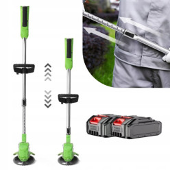 Kosiarka do trawy bezprzewodowa z regulowaną głowicą i drążkiem 12V 2 akumulatory