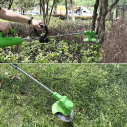 Kosiarka do trawy bezprzewodowa z regulowaną głowicą i drążkiem 12V 2 akumulatory