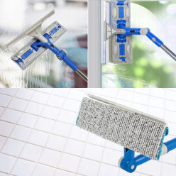Myjka teleskopowa do okien szyb luster ze ściągaczką mikrofibra