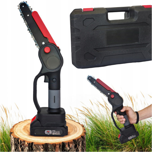 Piła łańcuchowa akumulatorowa mini pilarka do drzewa aku 21V
