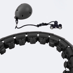 Hula hop z obciążeniem wypustkami obciążnikiem czarne