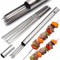 Szpikulce szpiki szampury do szaszłyków mięsa 35cm nierdzewne 20 szt